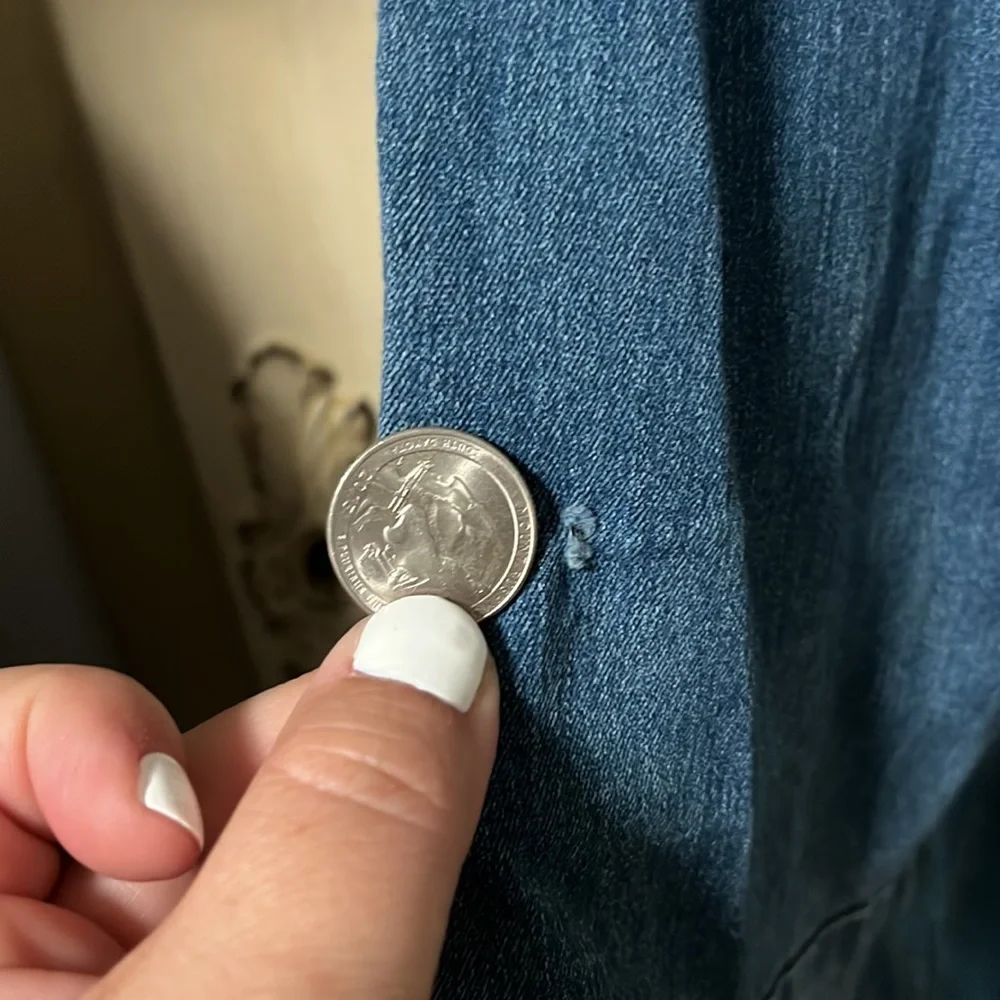 Free people flare jeans.  Elastic waist, size 27 - Picture 5 of 5